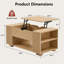 Table basse à plateau relevable avec rangement pour le salon, les espaces ouverts et le compartiment caché-757562304