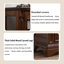 Armoire à vin 41,34 "avec porte en verre rétro avec rangement et tiroirs minimalistes