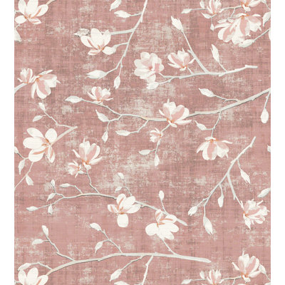 Chinoiserie Floral Metallic Wallpaper Roll