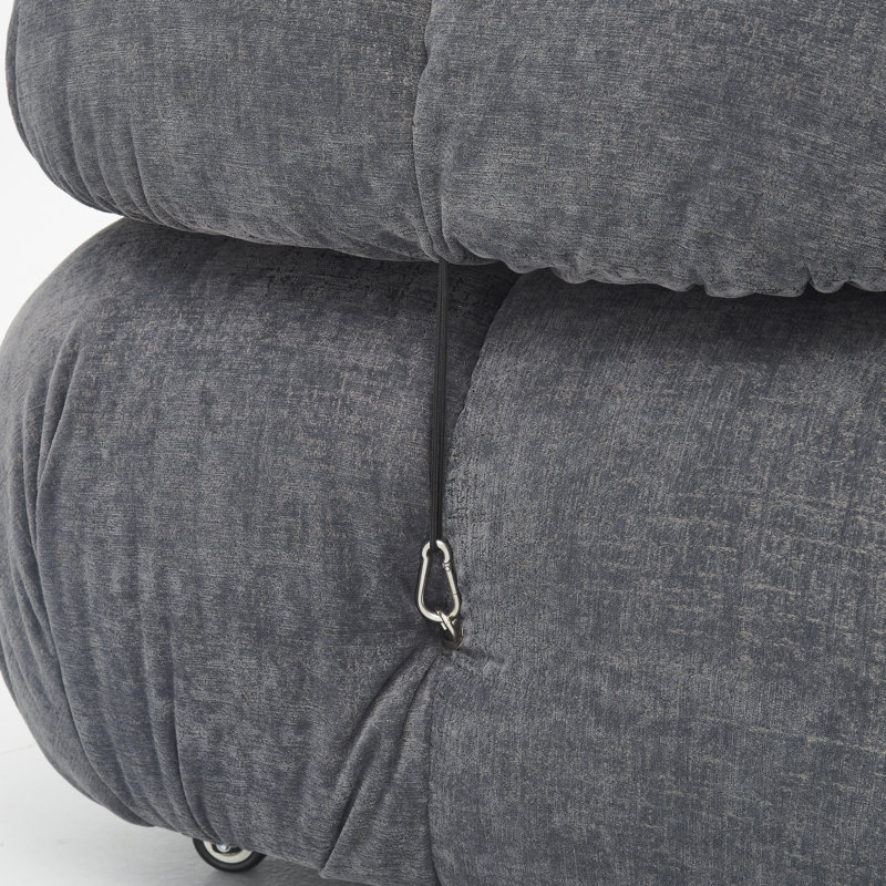 Mimosa Upholstered 77'' Sofa, Gray Polyester