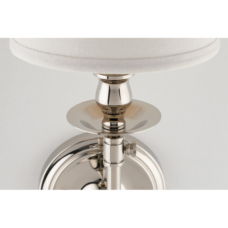 Logan 1 Light Wall Sconce, Polished Nickel