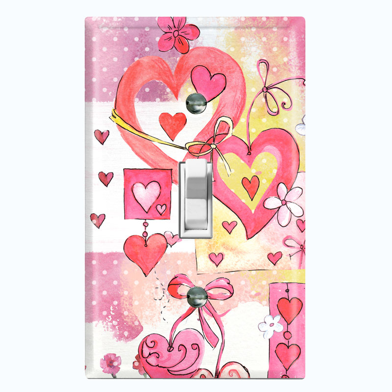 Patterned 1 - Gang Toggle Light Switch Standard Wall Plate