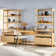 Jorah 3-Piece Transitional Writing Desk With 2 Wide Bookcases
