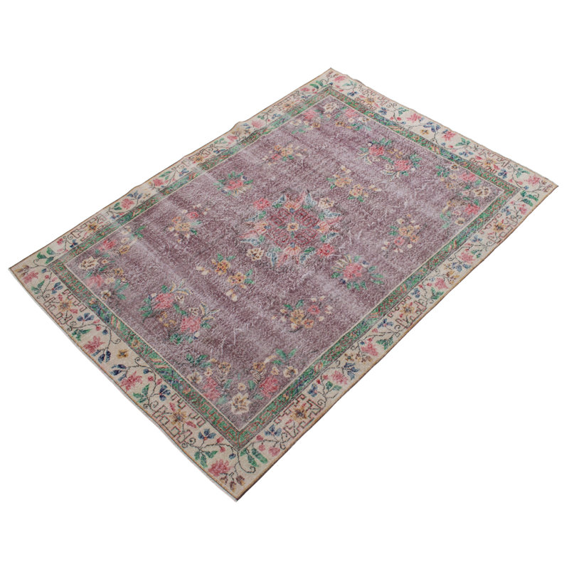 Tapis bourgogne foncé 6 pi 8 po x 8 pi 10 po Melis