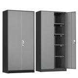 Steel Single Storage Cabinet with Lock ( 72'' H x 32'' W x 16'' D)