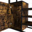 Lit mezzanine avec bureau, garde-robe et structure en métal renforcé, pour les chambres compactes, ports rectangulaires noirs, support de rangement spacieux, espace de vie pour les adolescents,