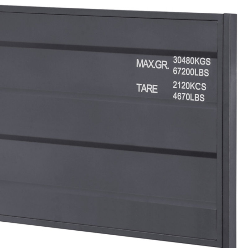 Lit plateforme Mid-Century, Double, Gunmetal