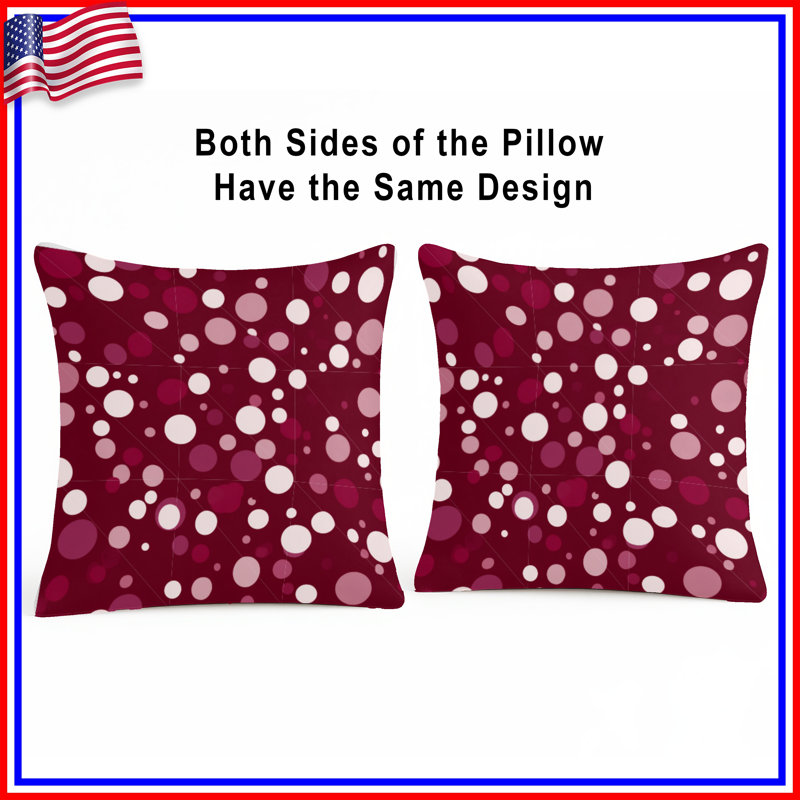 Coussin décoratif à pois, 20 po x 20 po