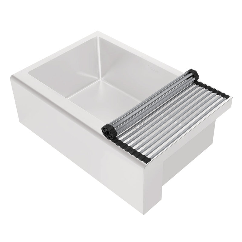 Whitehaus Collection Over-the-sink Rolling Mat/ Sink Grid, Brushhed Stainless Steel