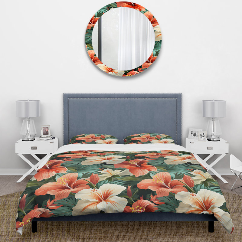 Ensemble de housse de couette Paradise Mirage, Housse de couette pour grand lit et 2 taies décor