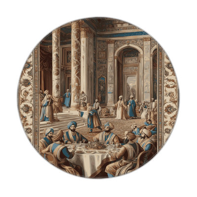 Tapis d'intérieur et d'extérieur brun Persian