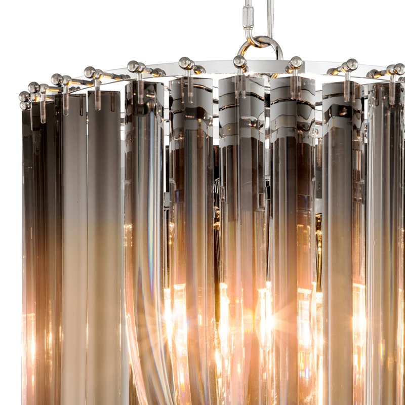 Murano 4 - Light Chandelier, Smoke, Nickel