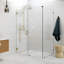 Illume 56 in. x 35 in. x 78 in. 90-degree Fully Frameless Wall Hinged Glass Shower Enclosure-258406827