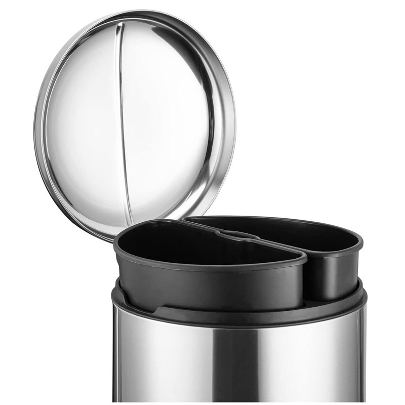 30L/8Gallons Dual Trash Can with Recycle Bin