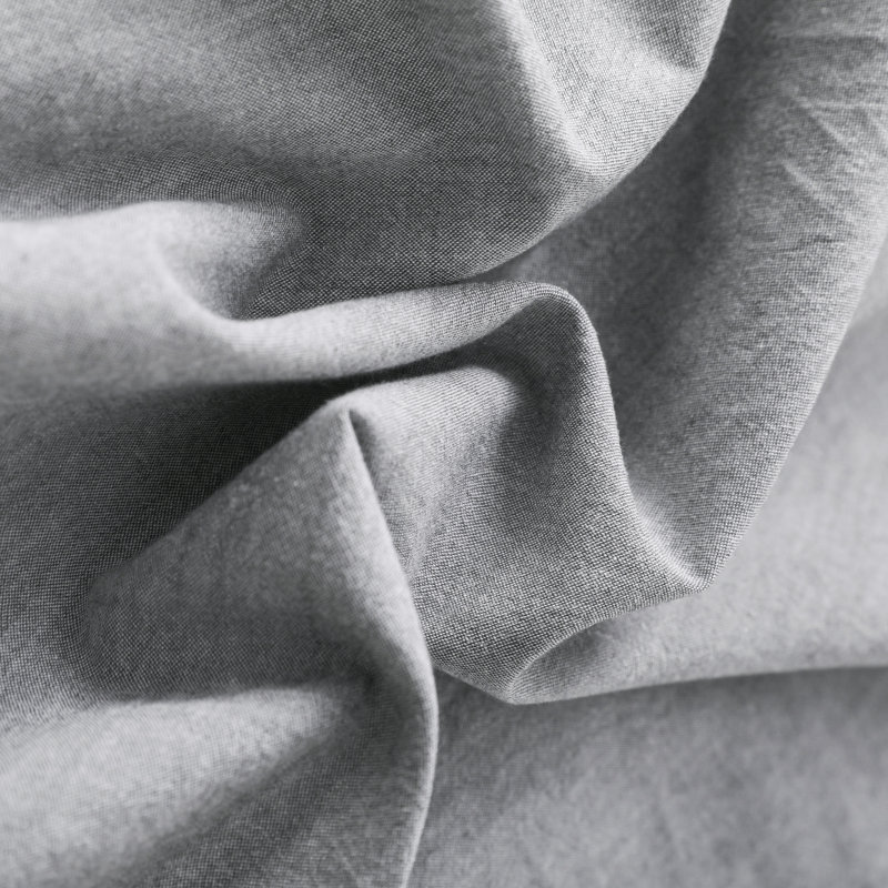 Pillowcases, Washed CottonBreathable Pillow Cases, Envelope Closure - NTBAY, Queen Pillowcases, Gray