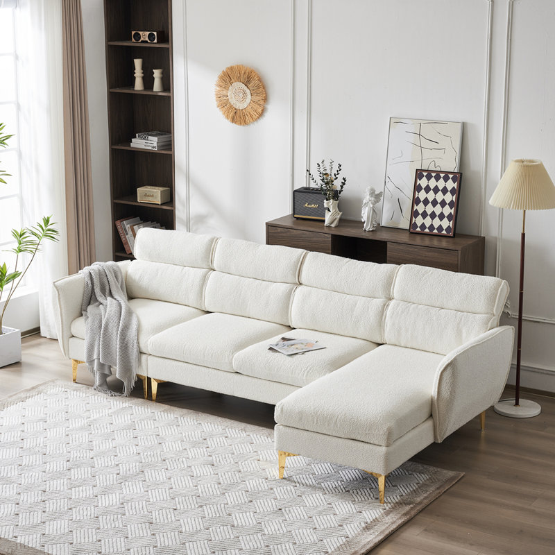 Canapé rembourré 111,02 po Harwill, Beige Boucle