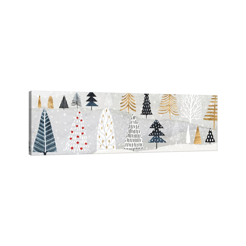 Christmas Chalet Collection D 1 Piece Wrapped Canvas Panoramic Wall Art, 121.92 cm H x 40.64 cm W x 1.91 cm D