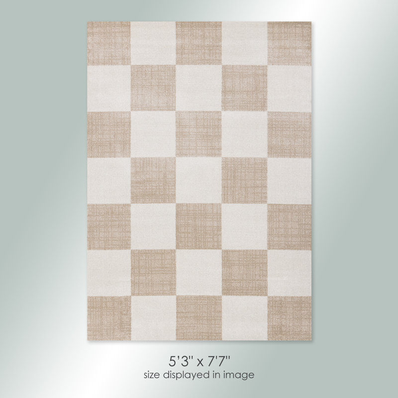 Tapis crème / beige Wum Collection, Rectangle 5 pi 3 po x 7 pi 7 po, Beige/Cream