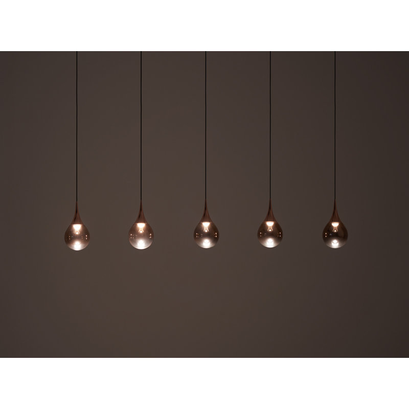 Paopao Elegant Copper LED Kitchen Island Pendant, 43.3 in