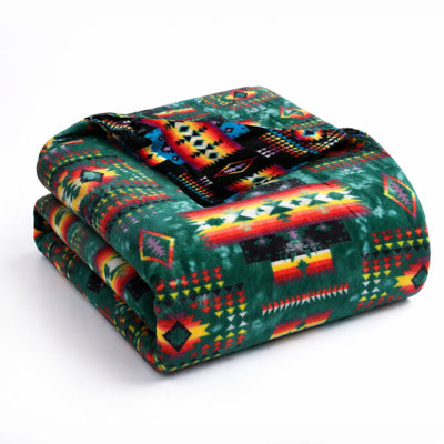 Plush Western Fleece Blanket, Double Sided