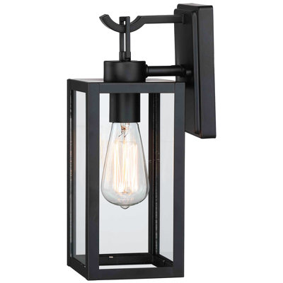 Schlesinger Matte Black Outdoor Wall Lantern