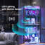4-Tier Corner Display Cabinet with RGB Light Modes and Motion Sensor-1470752403
