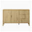 Buffet moderne à motif de vagues avec 3 tiroirs, grande armoire de rangement avec crochets et pieds centraux supplémentaires, convient au salon, au vestibule, au couloir-1934660273