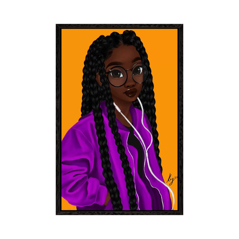 Music by Princess Karibo - Print on Canvas, Black Framed, 101.6 cm H x 66.04 cm W