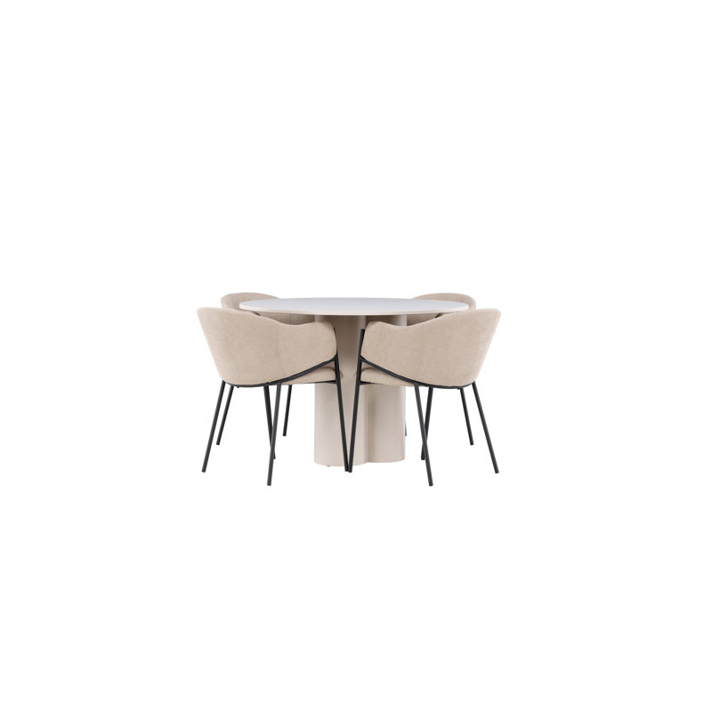 Highgate 4 - Person Dining Set, Beige