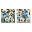 Lafontaine - Ensemble de 2 carrés à motif floral en métal-102679293