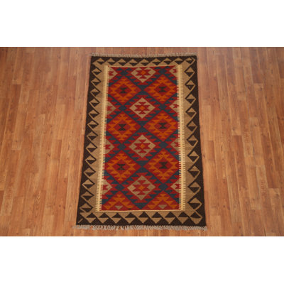 Reversible Wool Kilim Oriental Area Rug 3x5