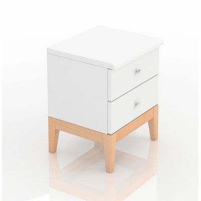 Alyssa 40cm W Solid Wood Bedside Table