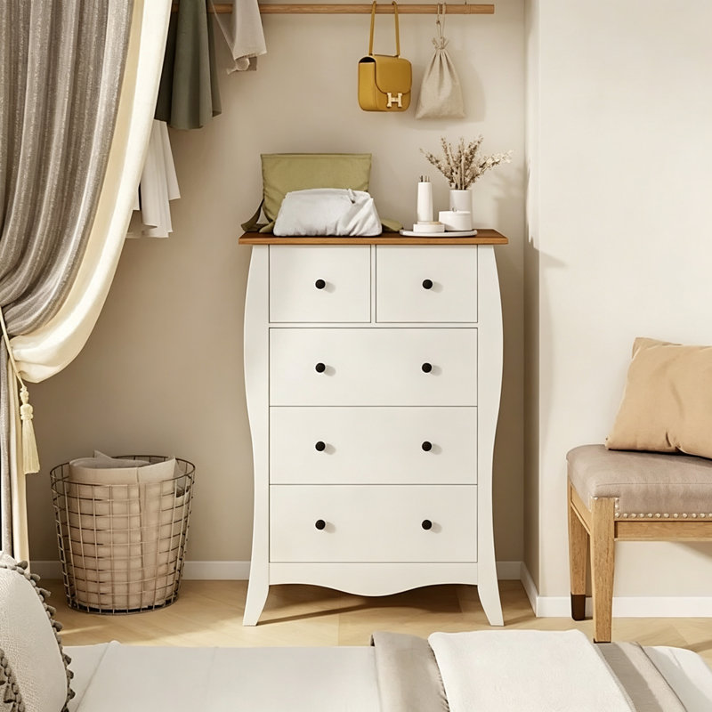 68 cm W Chest of 5 Drawers