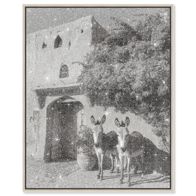 Morning Wait BW Graphic Art Canvas