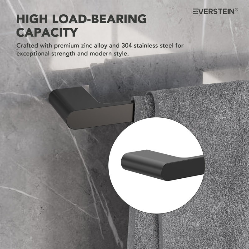 4 - Piece Bathroom Hardware Set, Matte Black