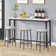 Kyrie Modern Kitchen Counter Height Dining Table Set with 3 Bar Stools