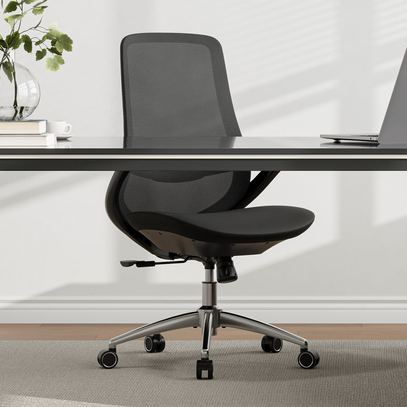 Chaise de bureau ergonomique en filet avec accoudoirs réglables pour l'avant, l'arrière, la gauche et la droite Height Hauteur réglable et soutien lombaire - Chaise de travail respirante