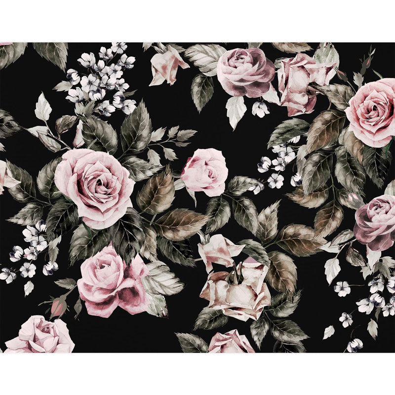 Floral Pink Roses, 132" L x 168" W