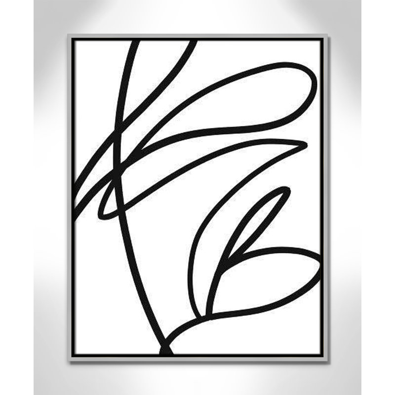 "Line And Line", "Young And Restless", reproduction encadrée sur toile par Leah Straatsma, H 29,5 po x l 23,5 po x P 2 po