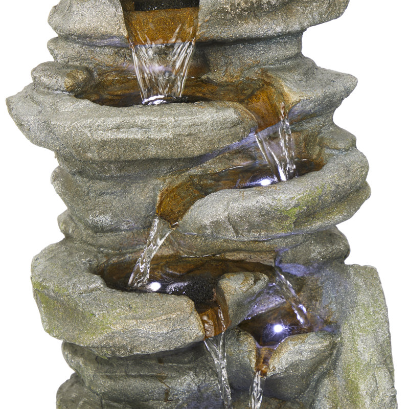 Fontaine en cascade avec DEL blanche
