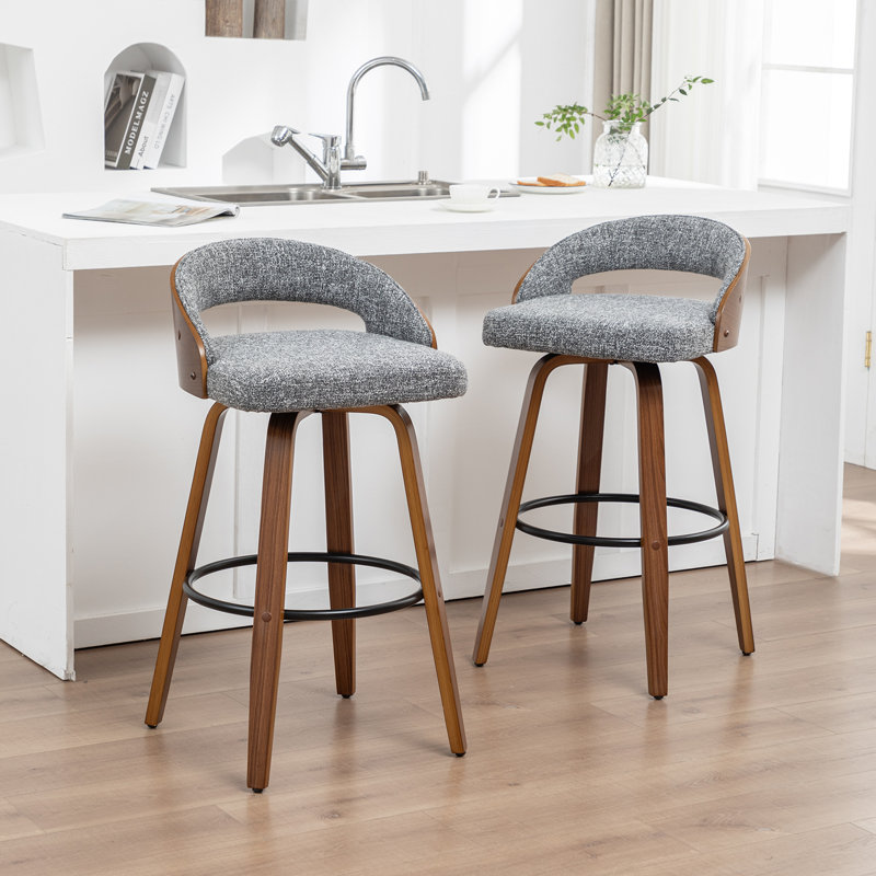 Swivel Upholstered Counter Stool, Bar Stool (30" Seat Height)