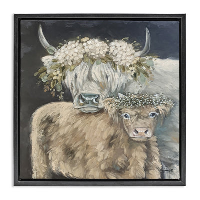 Highland Cattle with Flower Garlands