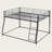 Metal Floor Bunk Bed with Inclined Ladder, Space-Saving Heavy-Duty Frame, Black-149869904