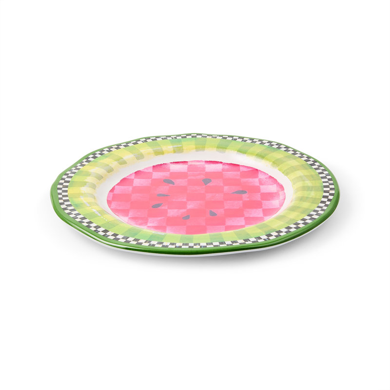 Watermelon Melamine Dinner Plates