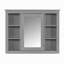 Armoire à pharmacie, armoire de rangement murale pour salle de bain, armoire murale moderne avec miroir, armoire à miroir avec 6 tablettes ouvertes, meuble-lavabo non inclus-1212040288