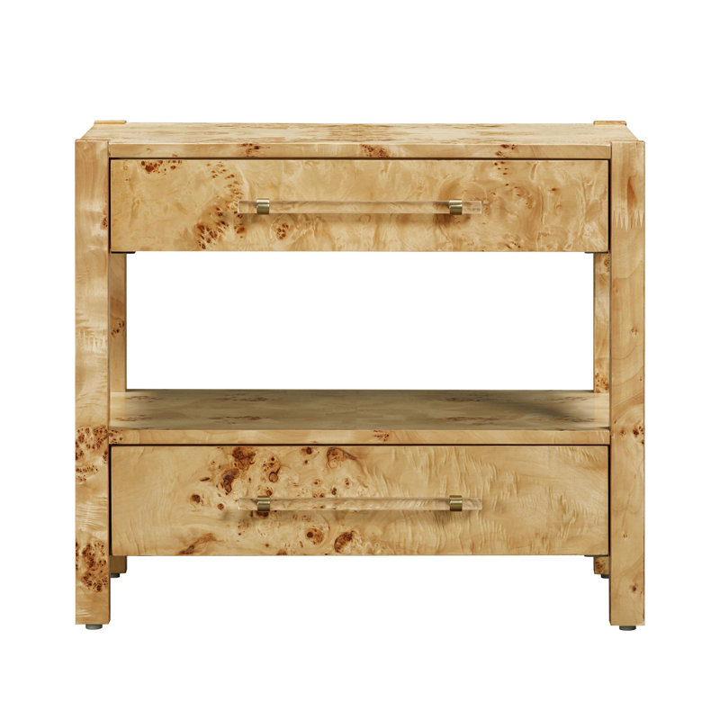 66cm W Solid + Manufactured Wood Bedside Table