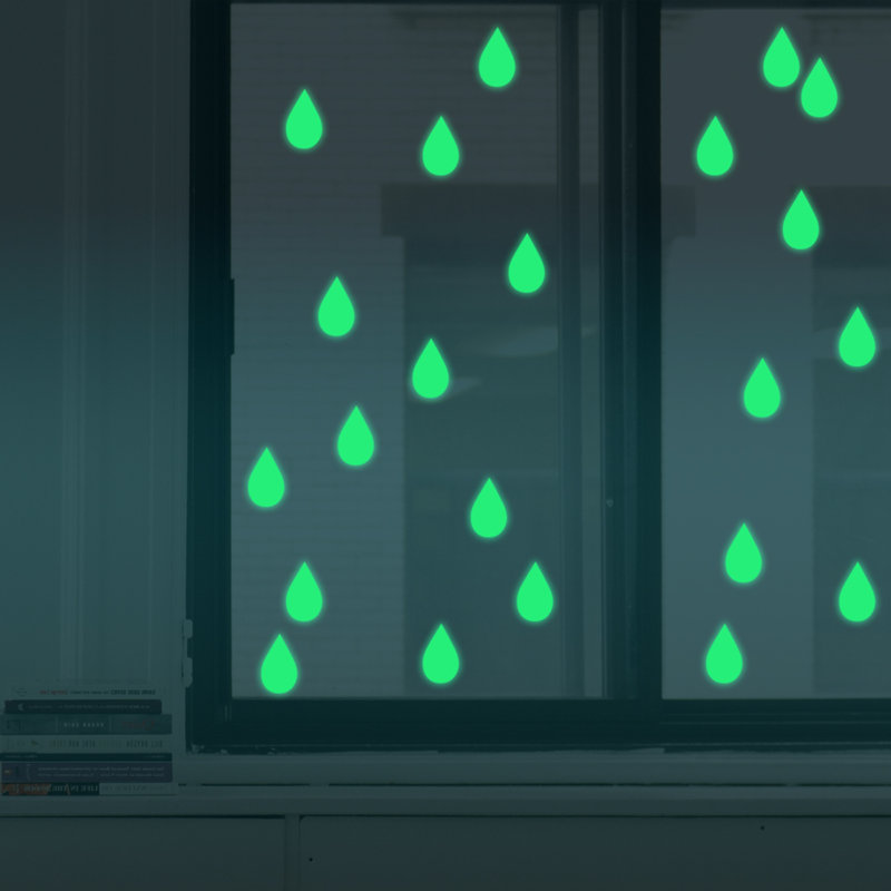 Décalcomanie murale lumineuse raindrop
