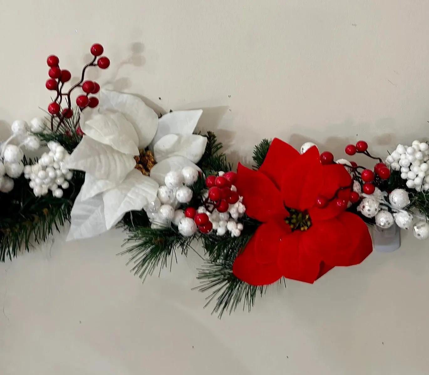 Perfect Holiday Elegance LLC. Pre-Lit Red and White Christmas ...