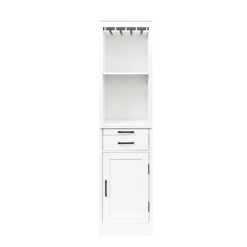 Armoire à vin modulaire avec rangement blanc, pour le rangement de la salle à manger, les verres de présentation, la décoration et la construction
