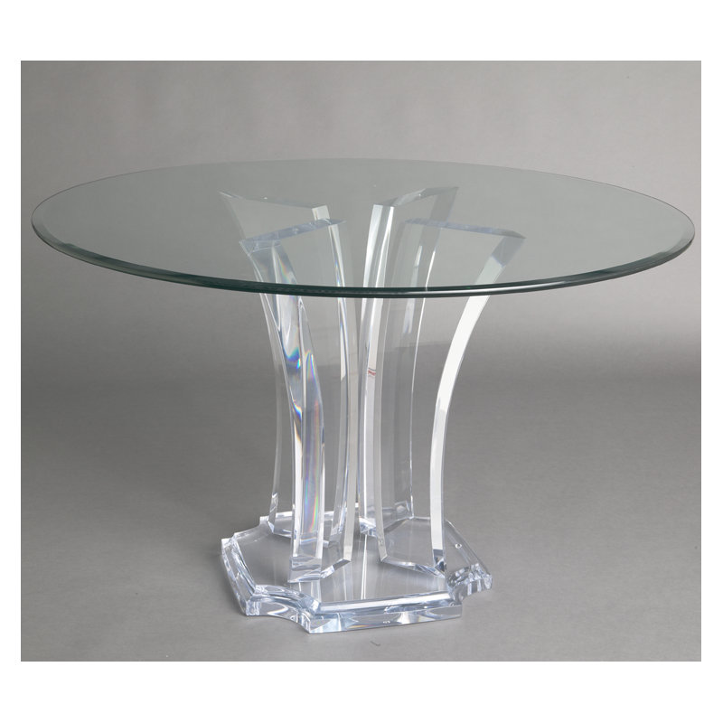 Milano Round Glass Top Dining Table
